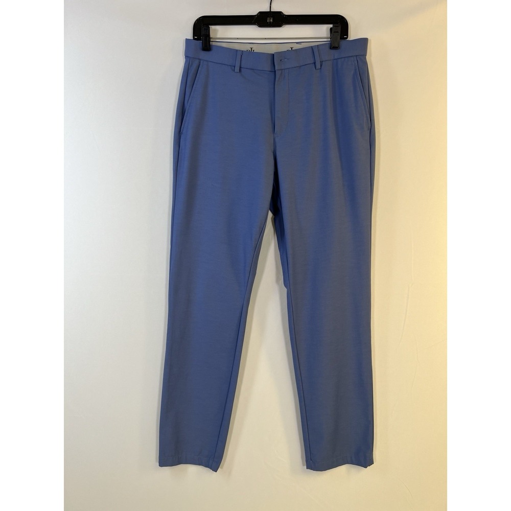 Lauren Ralph Lauren Chino Pants Blue Flat Front Stretch Slim Fit Men's Sz 33x32